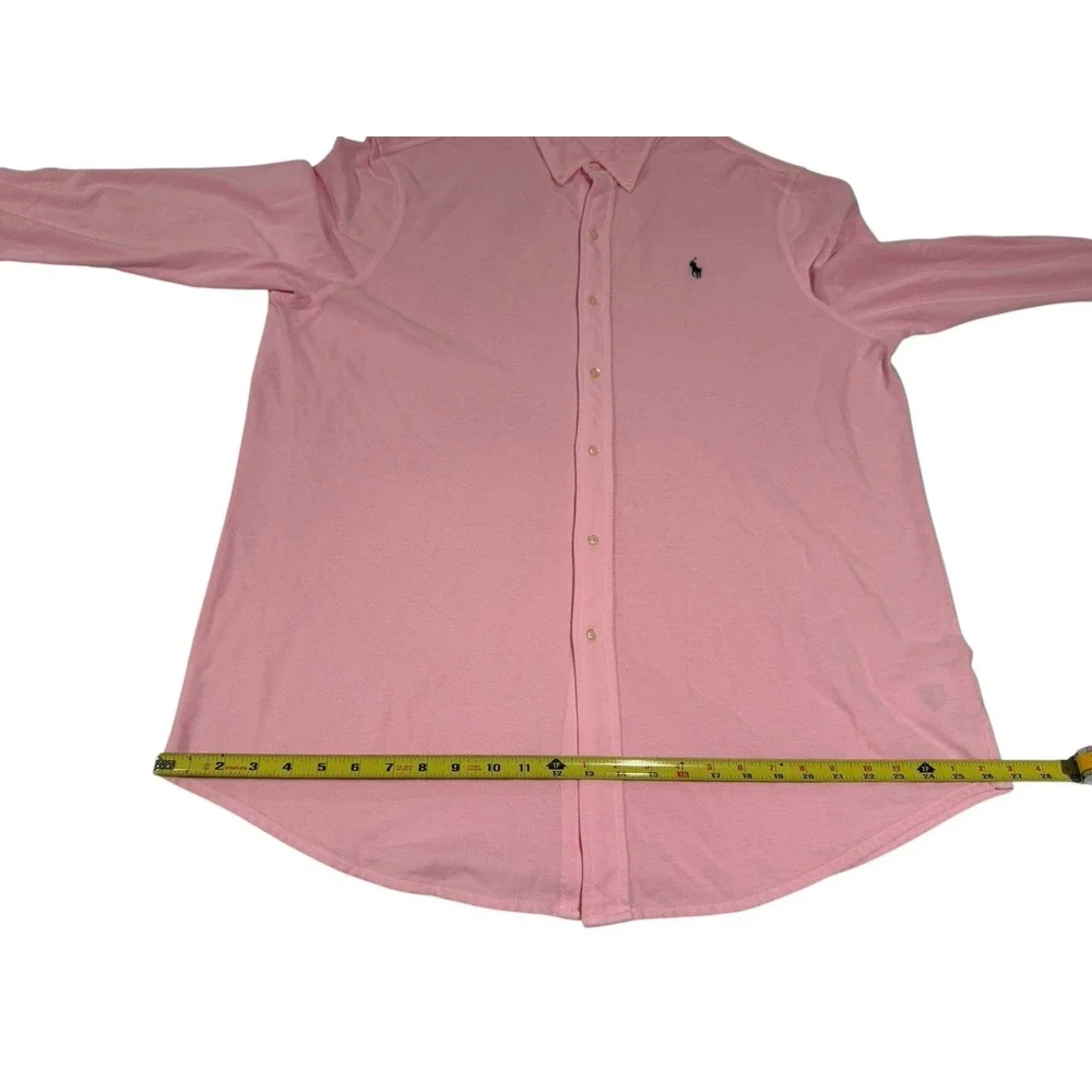 Polo Ralph Lauren Featherweight Mesh Long Sleeve Shirt Men's Sz XXL/TTG Pink ECU